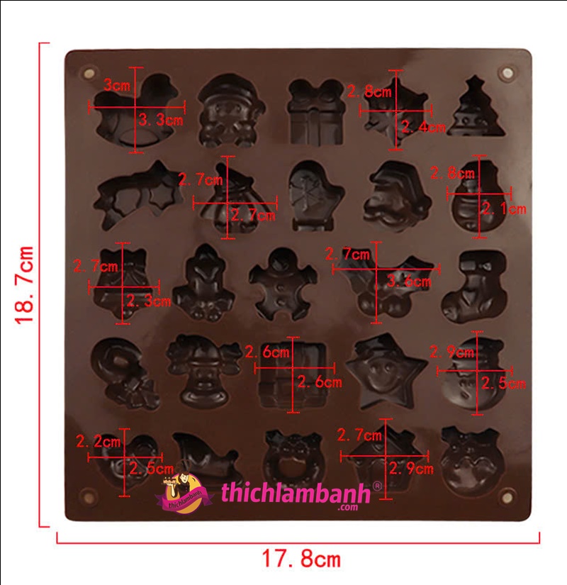 Khuôn silicon 25 giáng sinh