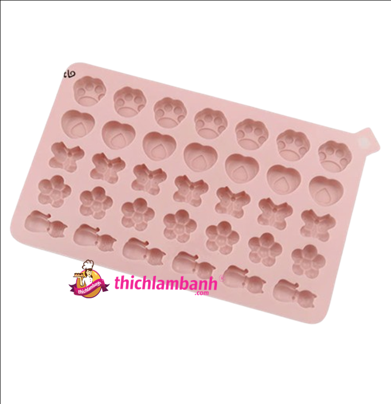 Khuôn silicon 34 mèo hoa