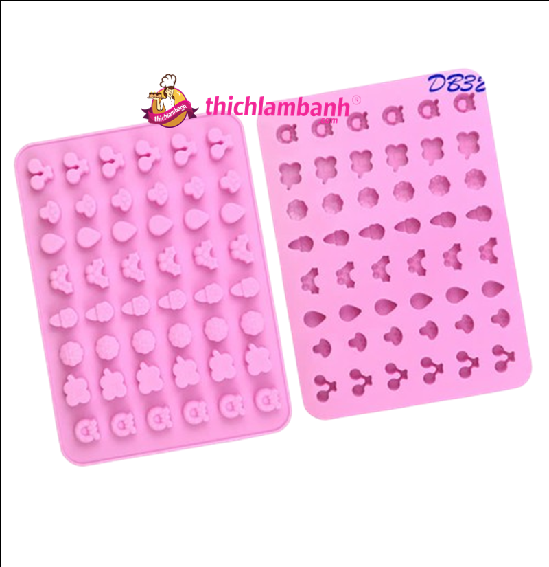 Khuôn silicon 48 hoa cầu vồng