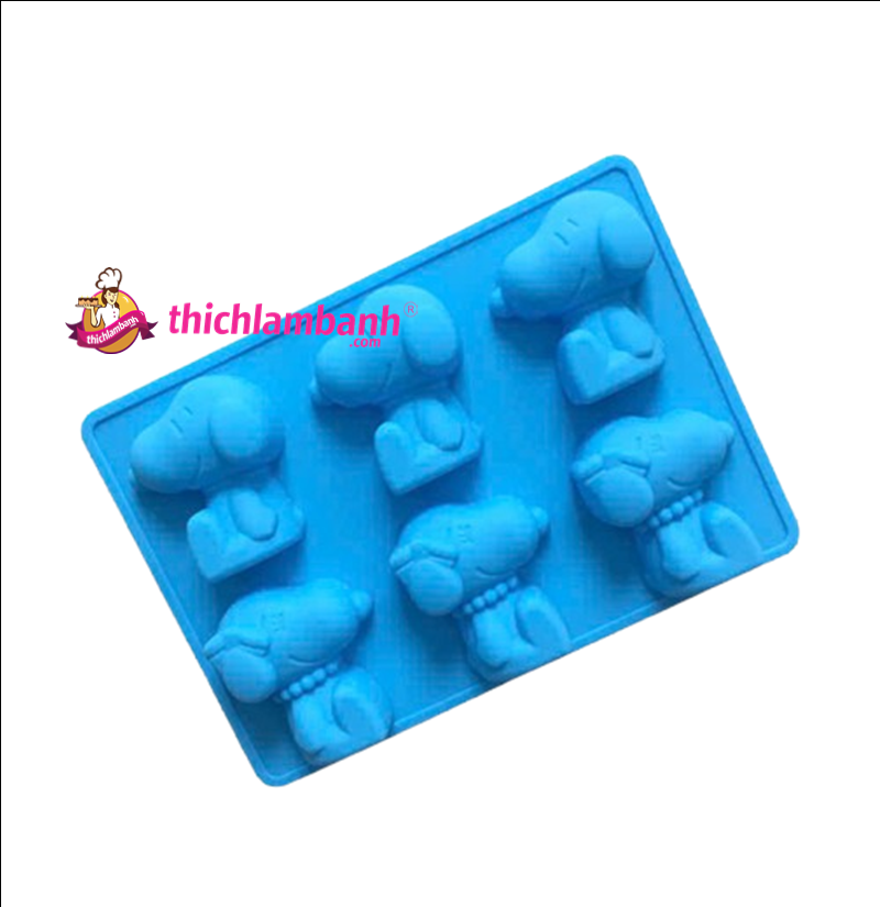 Khuôn silicon 6 snoopy