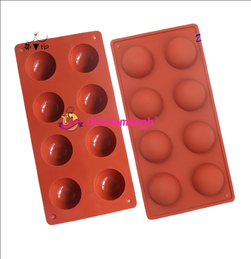 Khuôn silicon 8 bán nguyệt