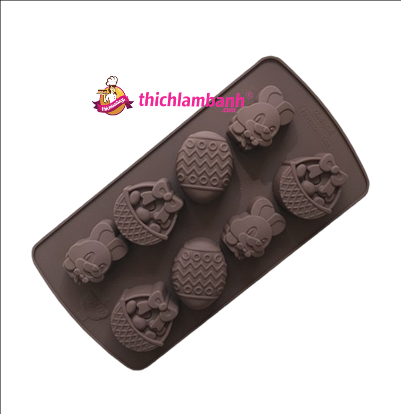 Khuôn silicon 8 thỏ phục sinh