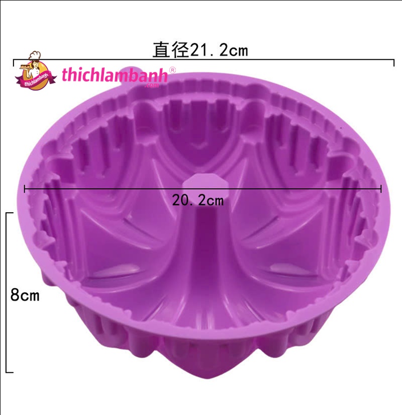 Khuôn silicon rau câu hình Lâu đài