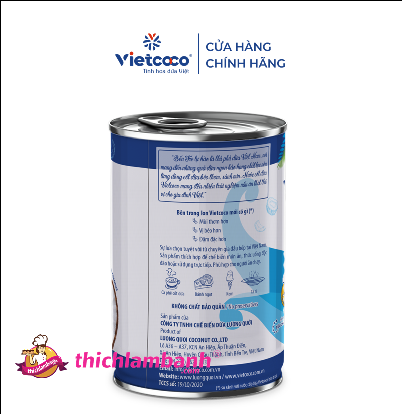 Nước cốt dừa Vietcoco - Lon 400ml