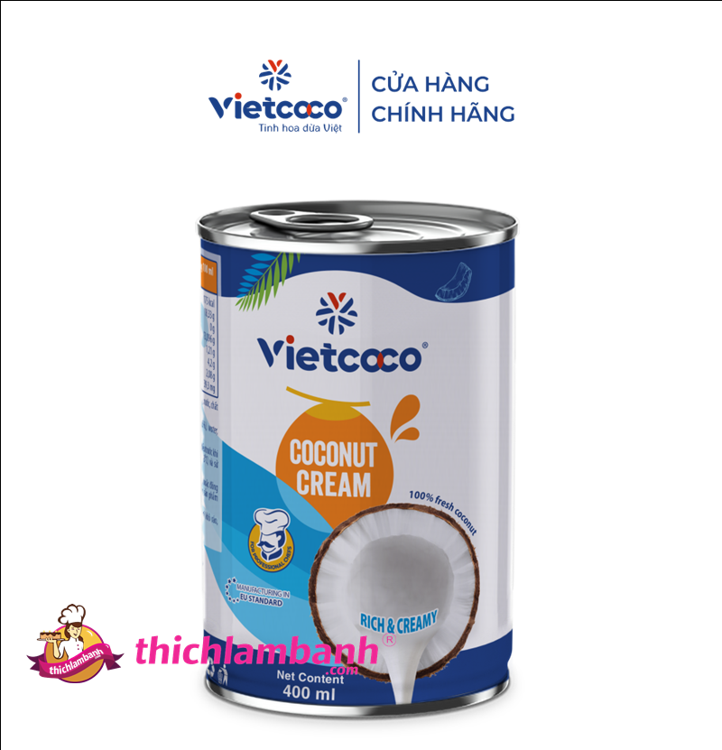 Nước cốt dừa Vietcoco - Lon 400ml