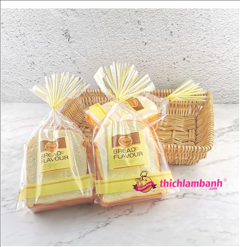 Túi đựng bánh nylon dọc Bread Flavor (Khoảng 50 cái)