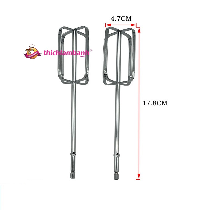Bộ 2 que đánh trứng thay thế Vuông
