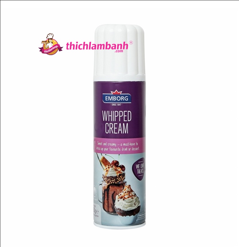 Whipping xịt Emborg 250ml