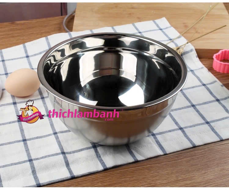 Thau trộn bột inox nhiều kích thước