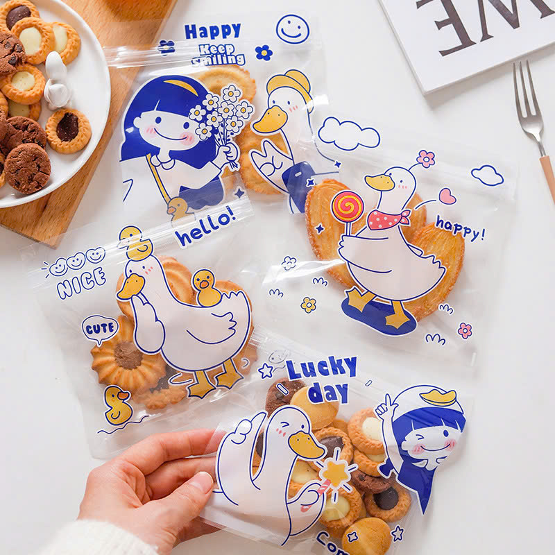 10 Túi zip vuông Vịt cute