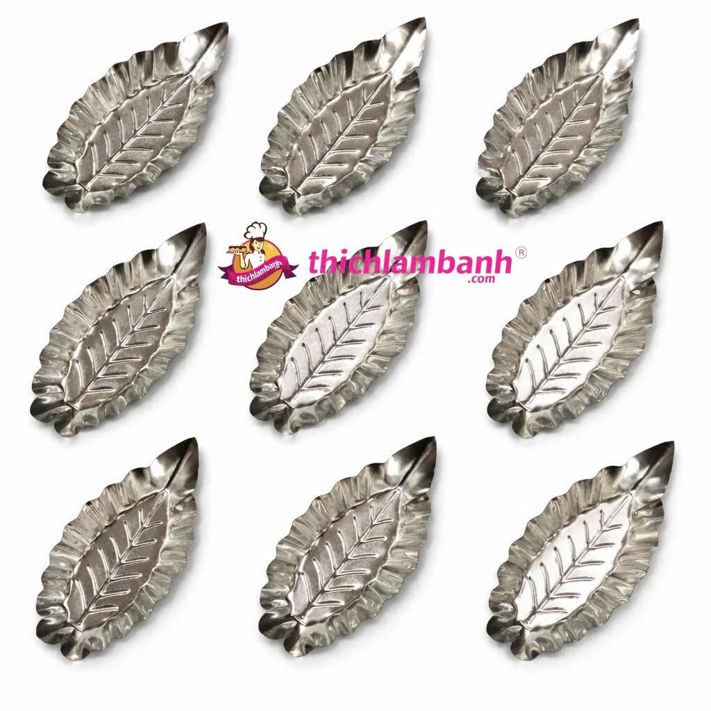 Bộ 10 khuôn bánh bò hình lá