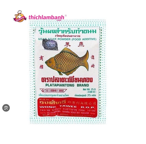 Bột Rau Câu Giòn Con Cá Vàng Thái Lan 25g