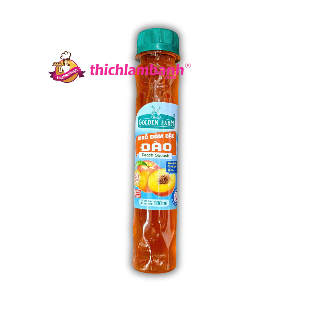 Siro đậm đặc Đào Golden farm 100ml