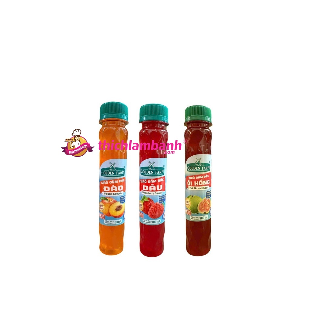 Siro đậm đặc Dâu Golden farm 100ml